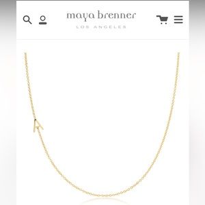 Maya Brenner 14K GOLD ASYMMETRICAL LETTER NECKLACE - A - 16”